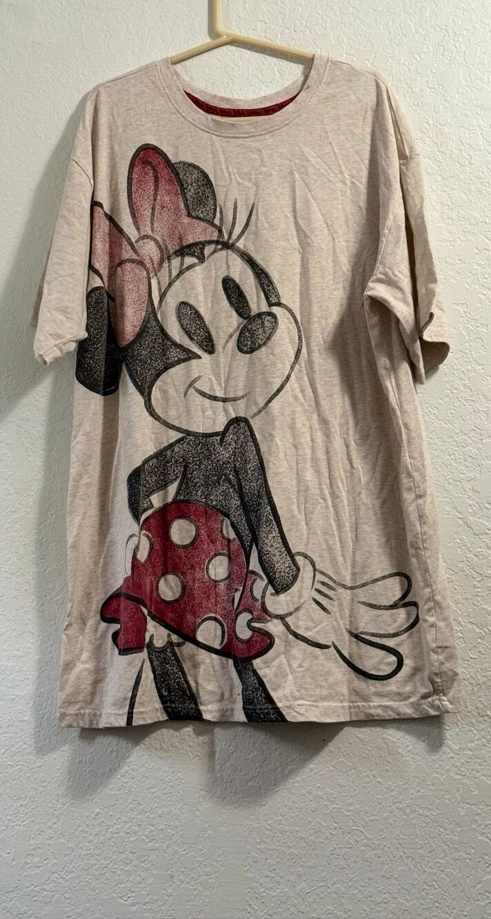 Primark oversized Disney Minnie Mouse graphic t-shirt distressed  print XL